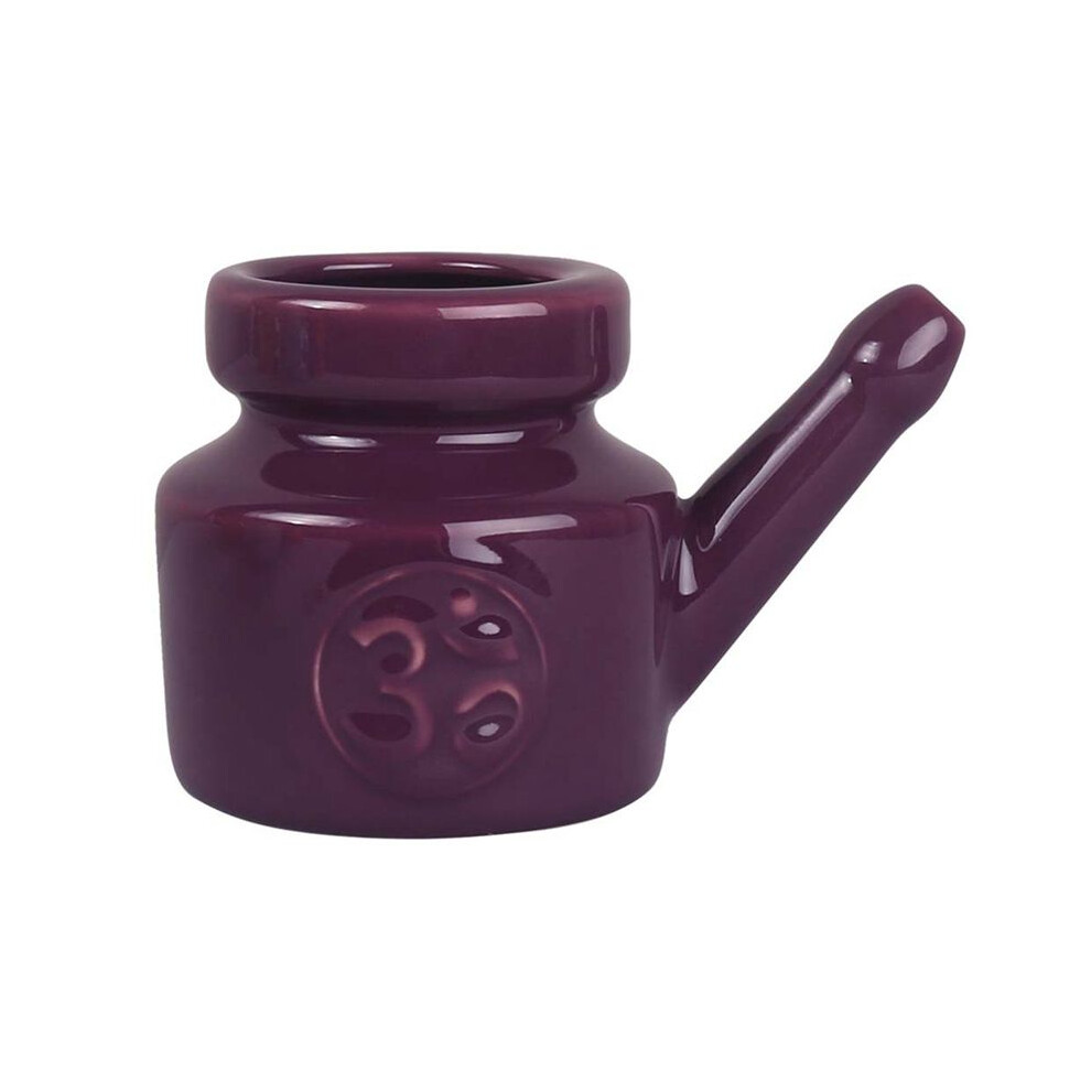 350Ml Ceramic Neti Pot Nose Cleaning Pot Durable Leakproof Spout Pot for Nasal Rinsing Nose Washing Men Women,