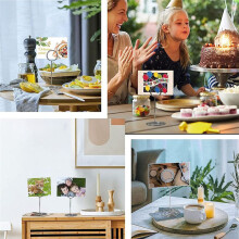 Table Number Holders 20Pcs - 3.35 Inch Place Card Holder Table Number Stands for Wedding Party Graduation Reception D