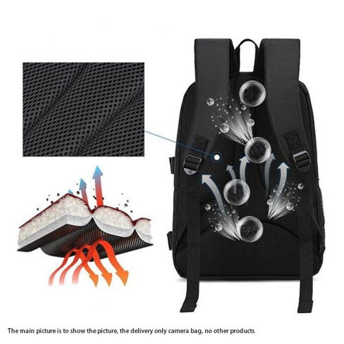 Multi-Functional Camera Backpack, Waterproof Outdoor Camera Bag for Hiking Travel Sprots-Red 2