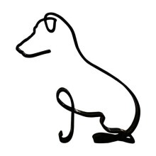 Dog Minimalist Art Sculpture,Personalized Metal Crafts- Statue for Living Room,Home Office,Desk,Wall Decor