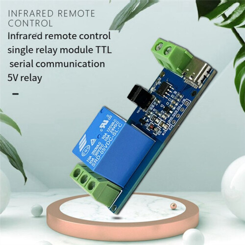 Module de Relais Unique à TéLéCommande Infrarouge, Module Utilitaire Portable Multifonctionnel et Pratique à Taraudage Autobloquant 2