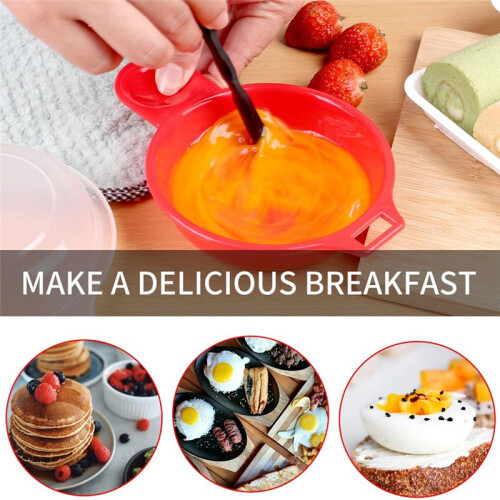 2 Sets Microwave Egg Cooker,1 Minute Fast Egg Hamburg Omelet Maker Kitchen Cooking Tool 2