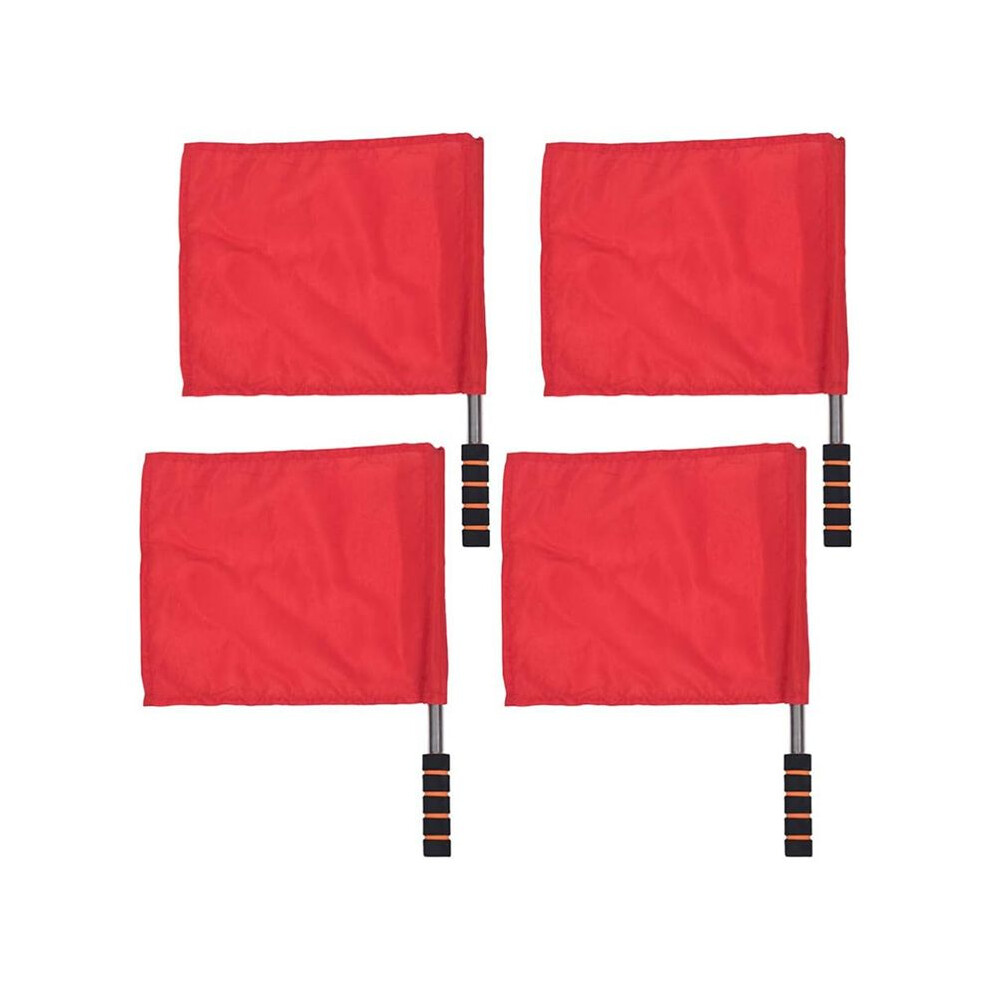Photos - Other for Mobile Red Sports Referee Flag 4 Pieces Track and Field Event Referee Flag Football Goal Flag Flag Bearer Flag Sponge Handle