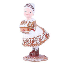 DecoraçãO de Natal Resina Gingerbread Papai Noel DecoraçõEs de Natal Interior DecoraçãO de Quarto de Casa 6,5 X 8 X 16Cm