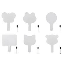 6Pcs Pá de Resposta para Apagamento A Seco - Quadro Branco, PáS Dupla Face Quadros para Apagamento A Seco