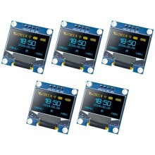 Module D'Affichage OLED I2C de 0,96 Pouces 5 PièCes pour Raspberry PI 128X64 Pixels Module D'Affichage Auto-Lumineux SéRie IIC
