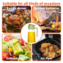 Bouteille Distributrice D'Huile de 16 Oz pour la Cuisine, Distributeur D'Huile D'Olive et PulvéRisateur D'Huile - Bouteille D'Huile D'Olive de 470 Ml
