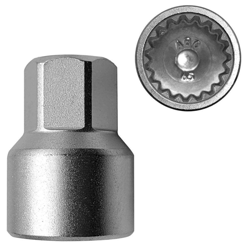 Steel Wheel Locking Nut Key For Porsche, 65 Thin-Walled Socket Adapter 9451385073676