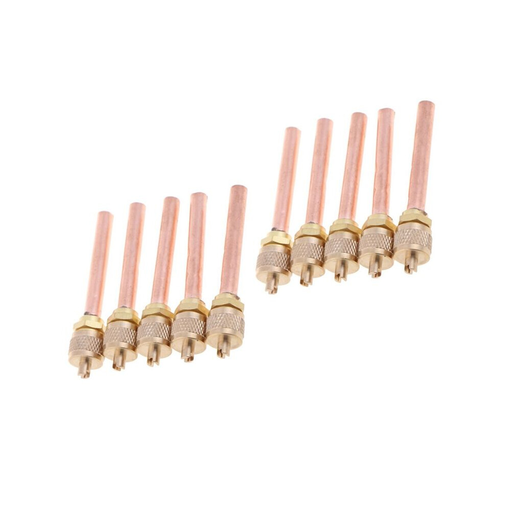 10Pcs Access Valve 1/4 Inch Sae 1/4 Inch Od 2.755 Inch Stem Strong Core Ac Air Conditioner Refrigeration Access Valve 6031119663972