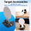 Small Miniature Inverted Target Metal Shooting Practice Targets Manual Reset Practice Targets 6