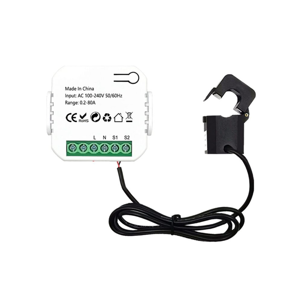Tuya Life Wifi Meter 80A With Current Transformer Clamp Kwh Power Monitor Electricity Statistics110v 230V 4711371897149