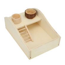 Small Wooden Hamster Sand Bath Box for Digging & Playing