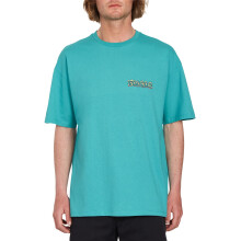 T-shirt Volcom manches courtes col rond homme coton Alstone bleu sarcelle