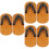 3Paires Mini Sabots Bois Multicolores Artisanal Décor 6