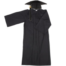 1Ensemble Robe De Remise De Diplômes En Sergé Et Chapeau