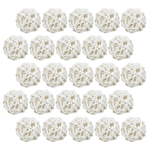 125Pièces Remplissage Vase Boules Rotin Blanches Pour Créations DIY