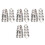 32Pièces Anneaux Argentés Acier Inoxydable Décor Do It Yourself 9