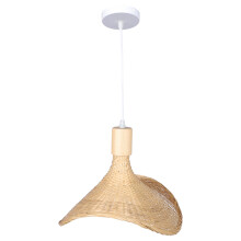 3Pcs Bamboo Craft Hanging Light Straw Hat Pendant Indoor Ceiling Lamp