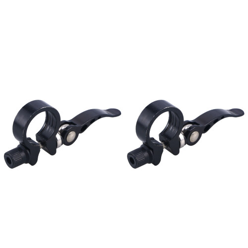 2Pièces Collier Serrage Velo Noir Pour Route Fixie 1