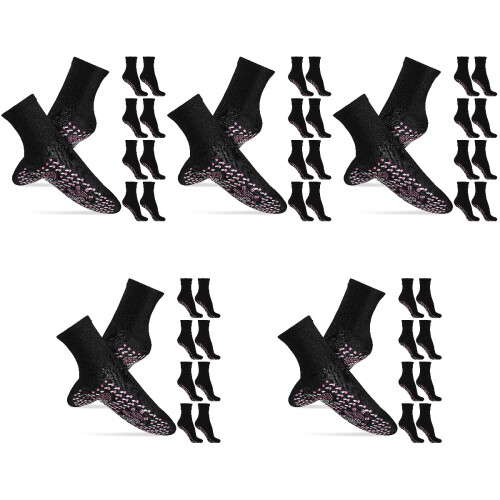 25Paires Hiver Chauffantes En Polyester Noir 2