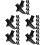 25Paires Hiver Chauffantes En Polyester Noir 6