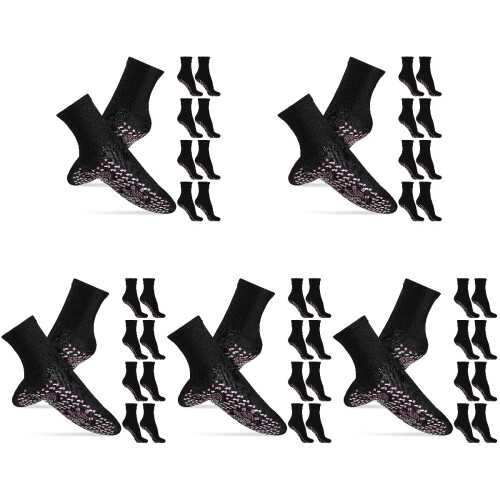 25Paires Hiver Chauffantes En Polyester Noir 1