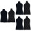 6Pièces Housses Mannequin En Coton Noir Protège Embellit 6
