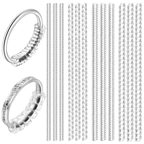 60Pièces Protecteurs Silicone Transparent Ajusteurs Argent