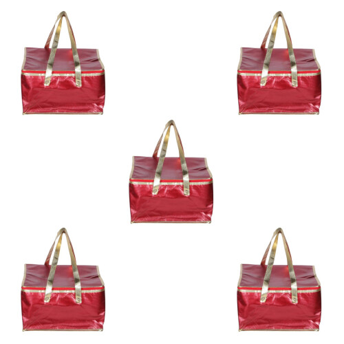 5Pièces Isotherme Rouge Poignées Pliable 1