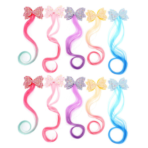 30Pièces Barrettes Clips Extensions Enfants Usage Festif