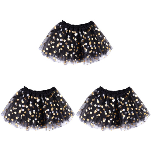 3Pièces Jupe Tulle Superposée Pour Fête Soirée Performance 1