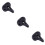 3Pièces Noire Ergonomique Large Pour Montagne Route 8