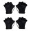 2Paires Mitaines Noires Silicone De Natation Ajustables 2