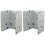 2Pièces Plaque Protection Cuisson Aluminium Blanc Nettoyage Facile 2