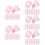 500Pièces Oreilles Enfants Rose Clips Perçage Mode 9