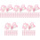 500Pièces Oreilles Enfants Rose Clips Perçage Mode 3