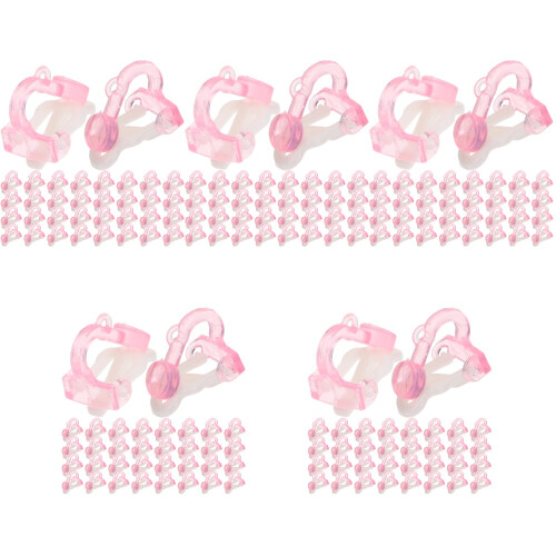 500Pièces Oreilles Enfants Rose Clips Perçage Mode 2