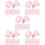 500Pièces Oreilles Enfants Rose Clips Perçage Mode 7