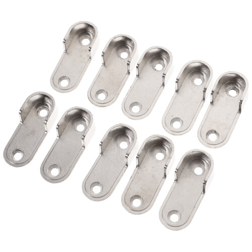 30Pièces Équerres Solides Pour Tringle Argentées Support Mural Placard