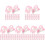 500Pièces Oreilles Enfants Rose Clips Perçage Mode 2