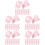 500Pièces Oreilles Enfants Rose Clips Perçage Mode 6