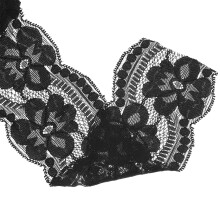 3PiĂšces Galon De Dentelle Noir ĂlĂ©gant Pour DĂ©coration DIY Couture