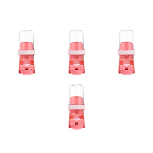 4Pièces Bouteille D'eau Design Rose Pour Animaux Cage 1