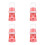 4Pièces Bouteille D'eau Design Rose Pour Animaux Cage 4