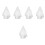 5Pièces Voile Long En Tulle Élégant Et Raffiné 4