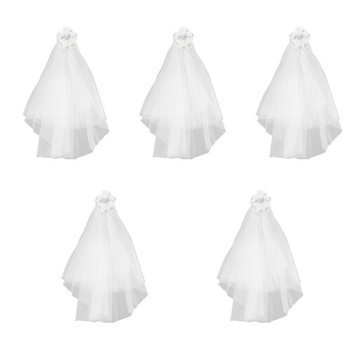 5Pièces Voile Long En Tulle Élégant Et Raffiné 2