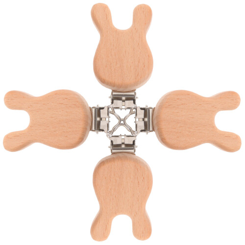 8Pièces - En Bois Beige, Clip Multifonction Pour Bébé 2