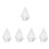 5Pièces Voile Long En Tulle Élégant Et Raffiné 5