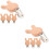 8Pièces - En Bois Beige, Clip Multifonction Pour Bébé 8