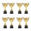 8Pièces Coupes Trophées Or Compétition Étudiants 5